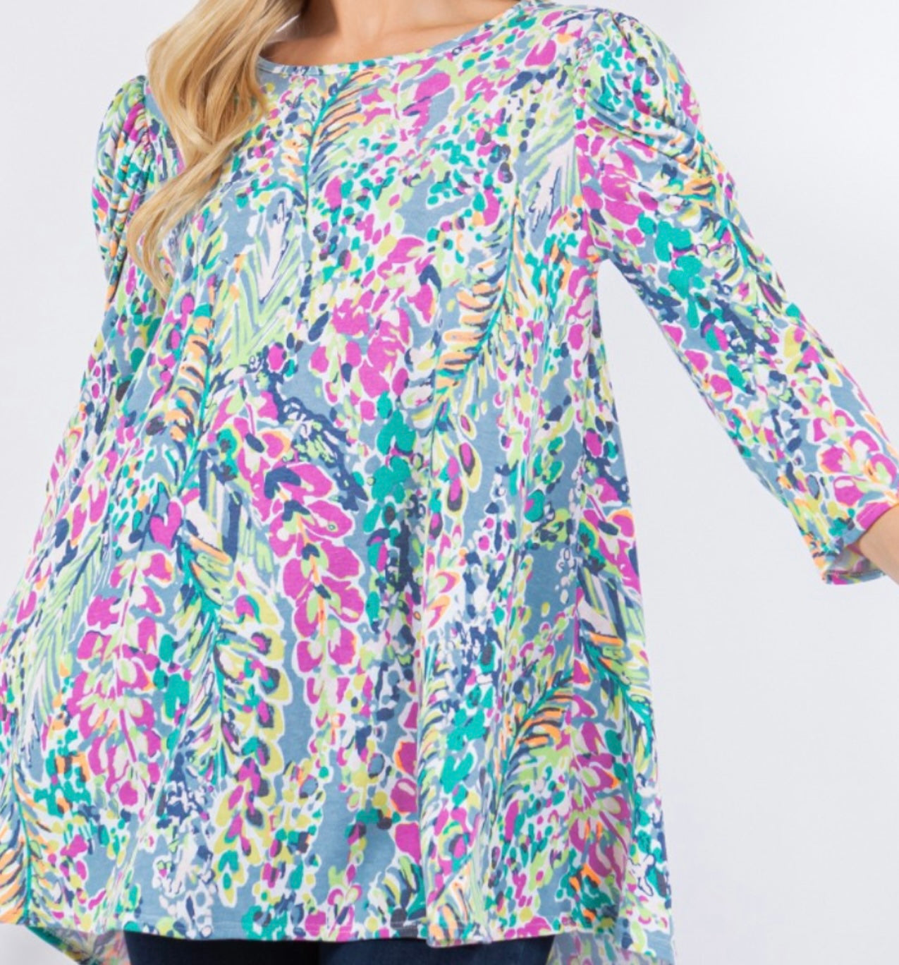 “A Day at the Beach” Tunic Top in Plus
