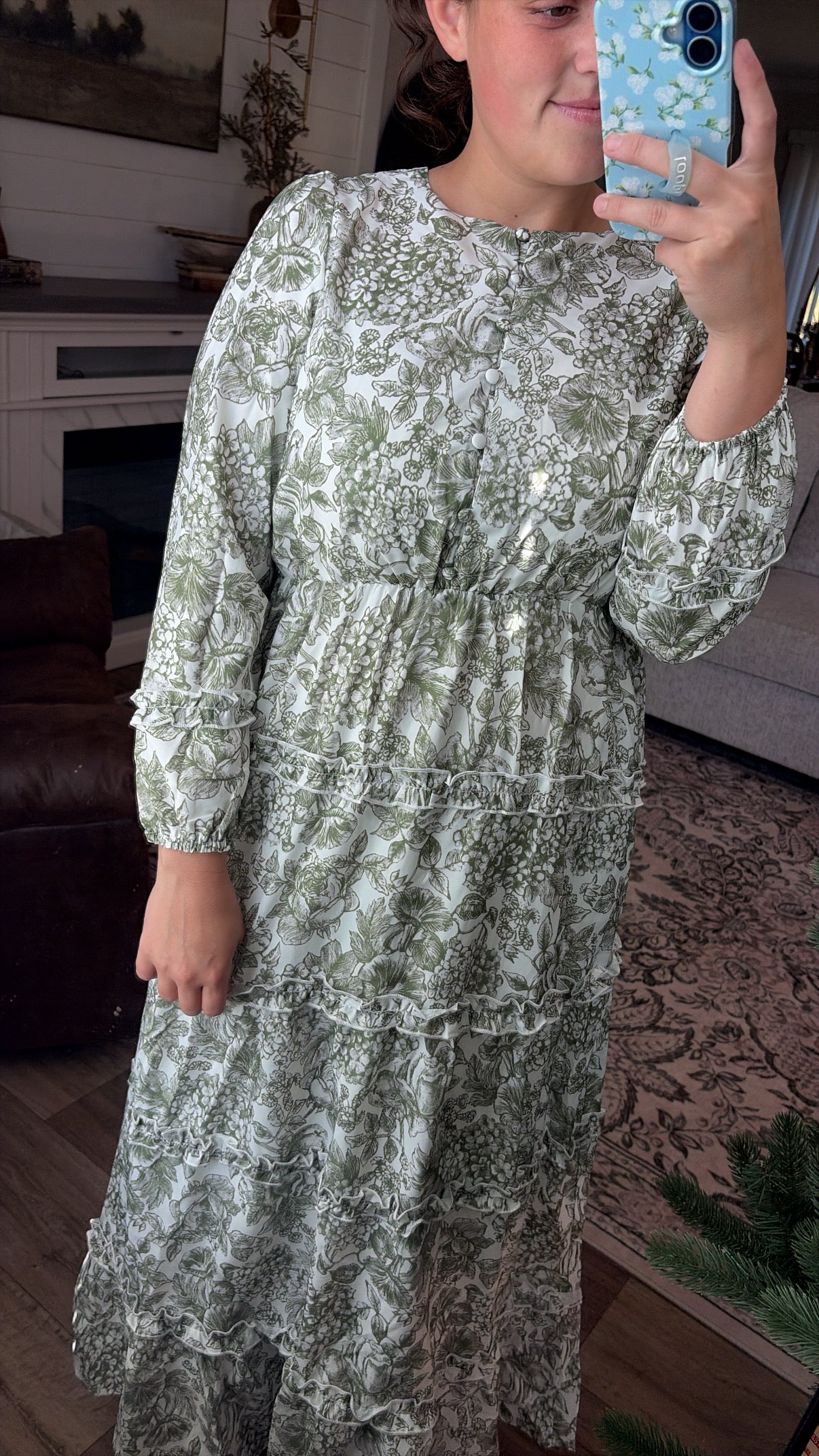 “Timeless Perfection” Plus Maxi Dress in Green