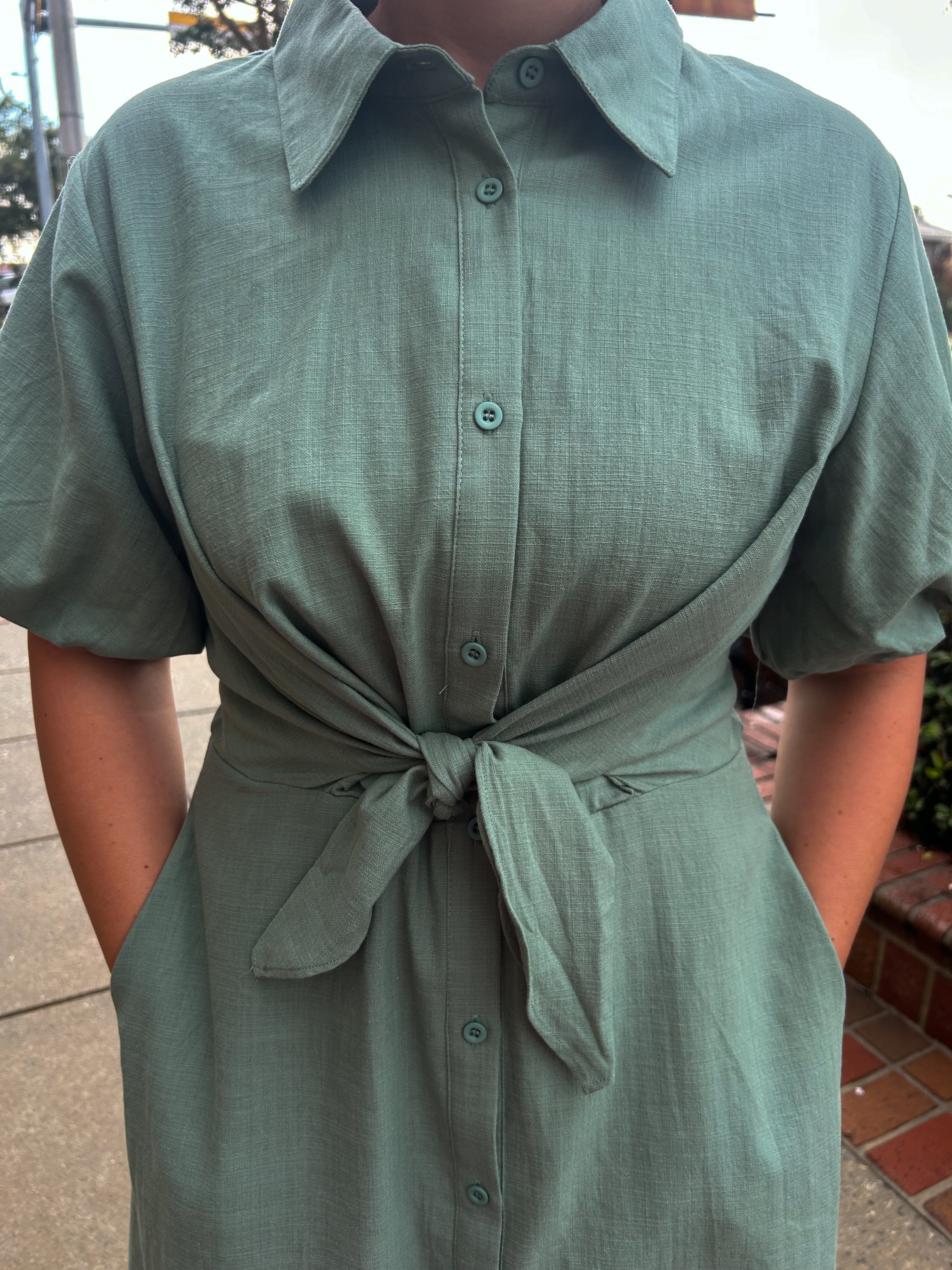 “Comfy and Casual” Maxi Dress in Green