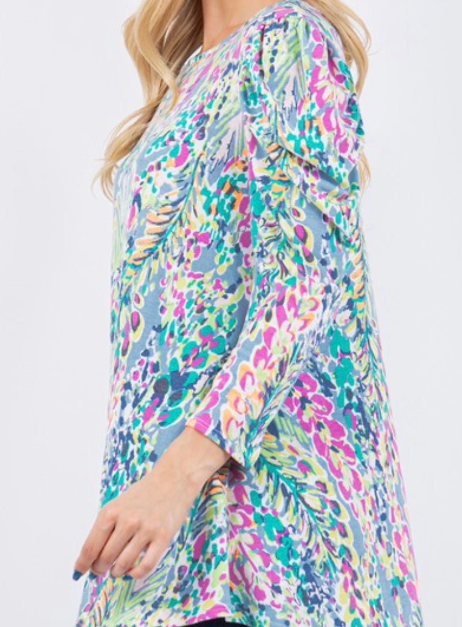 “A Day at the Beach” Tunic Top in Plus