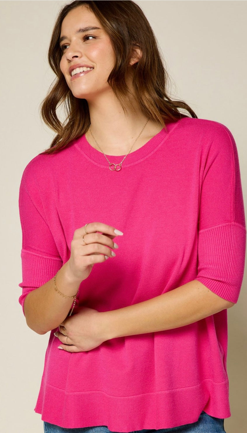 “A Love for Autumn” Sweater Top in Pink