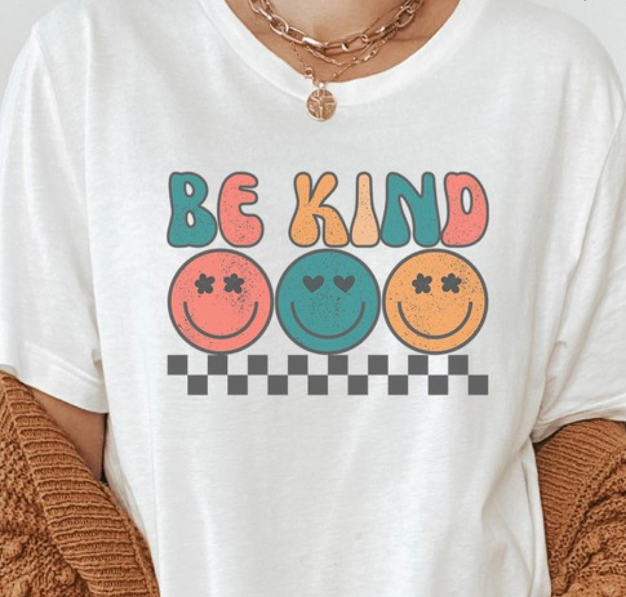 “Be Kind” Ladies Tee in White