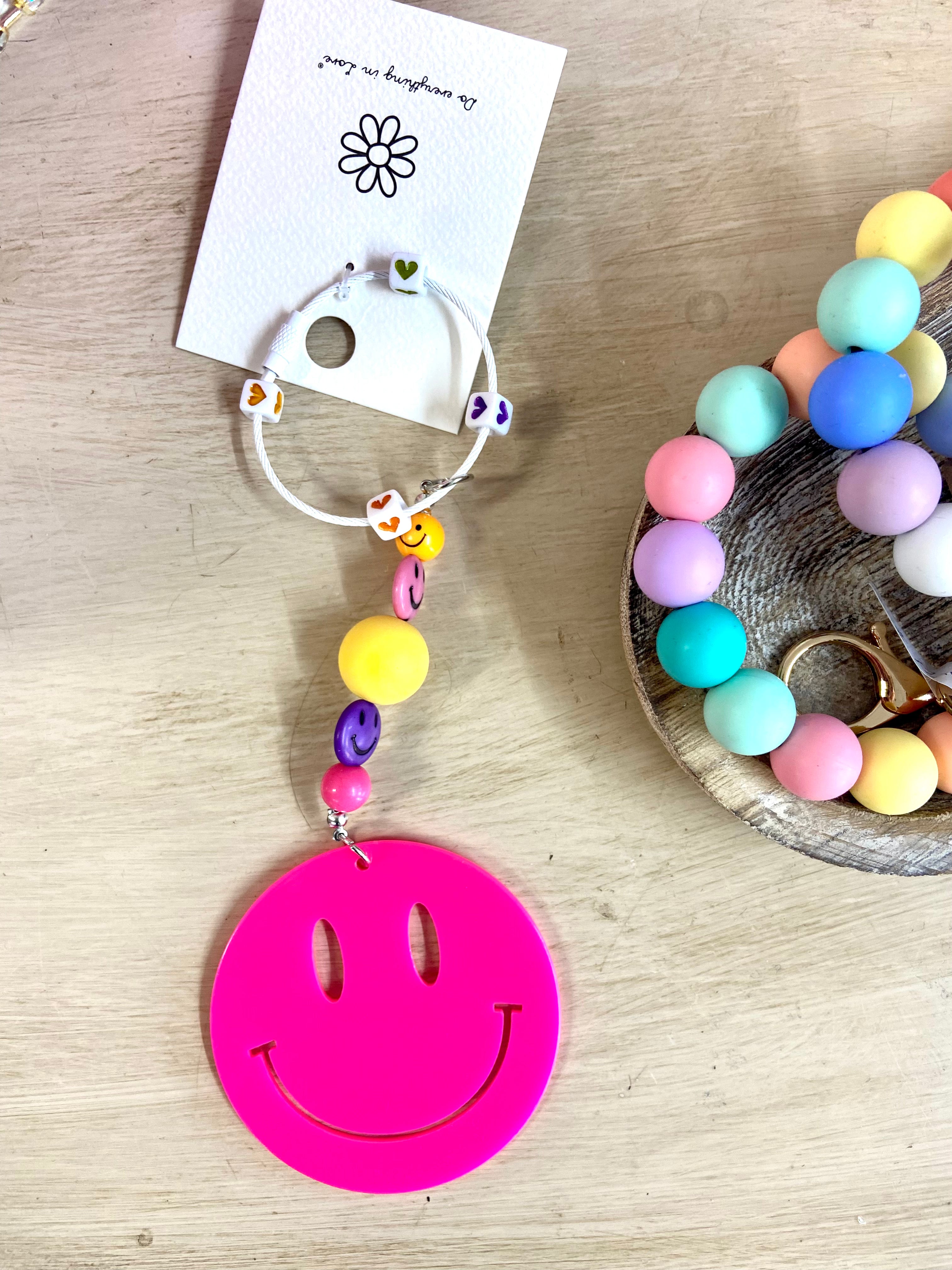 “Be Happy” Keychain or Bag Tag