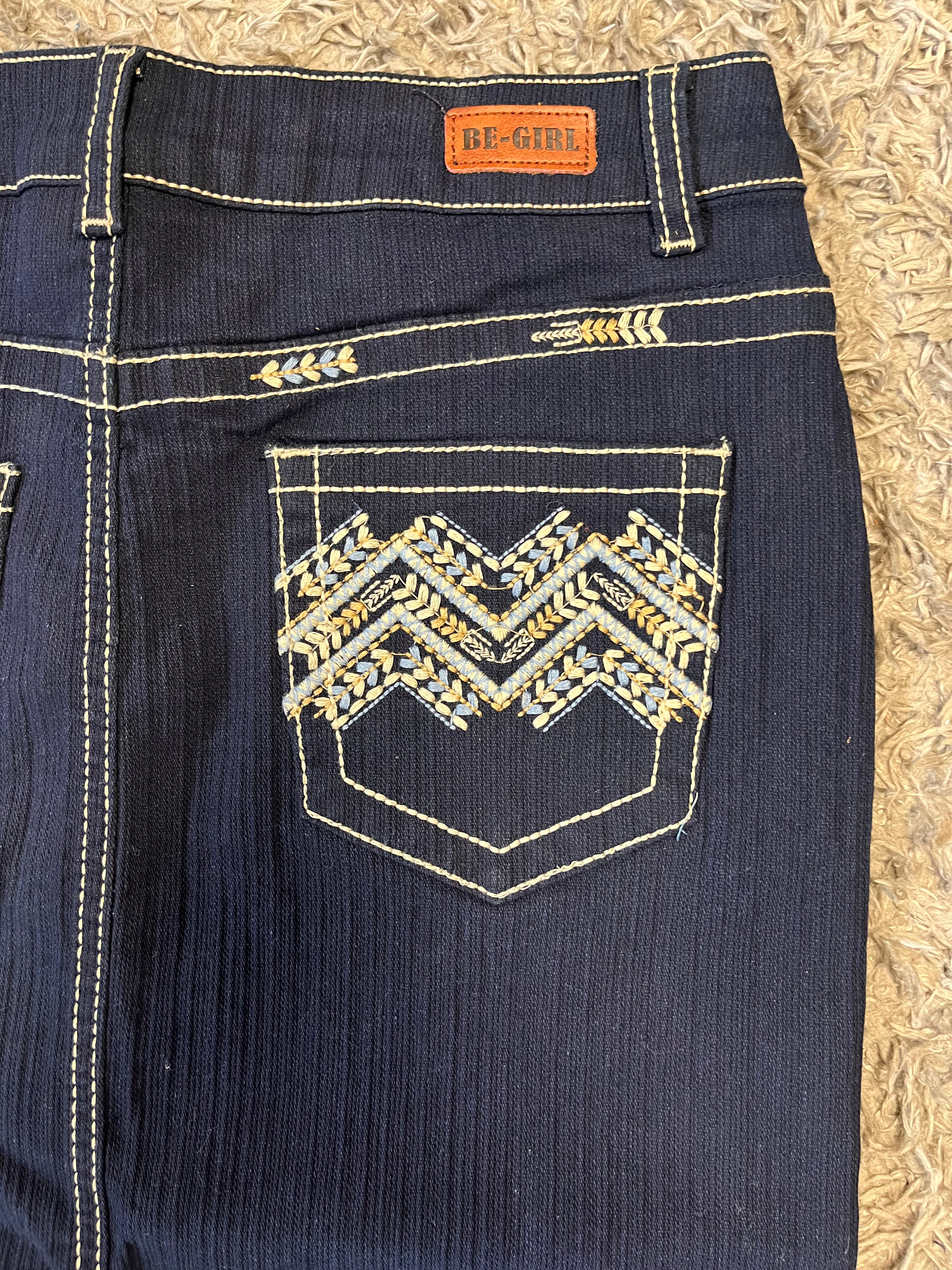 “Kaylee Faith”  Textured Midi Denim Skirt