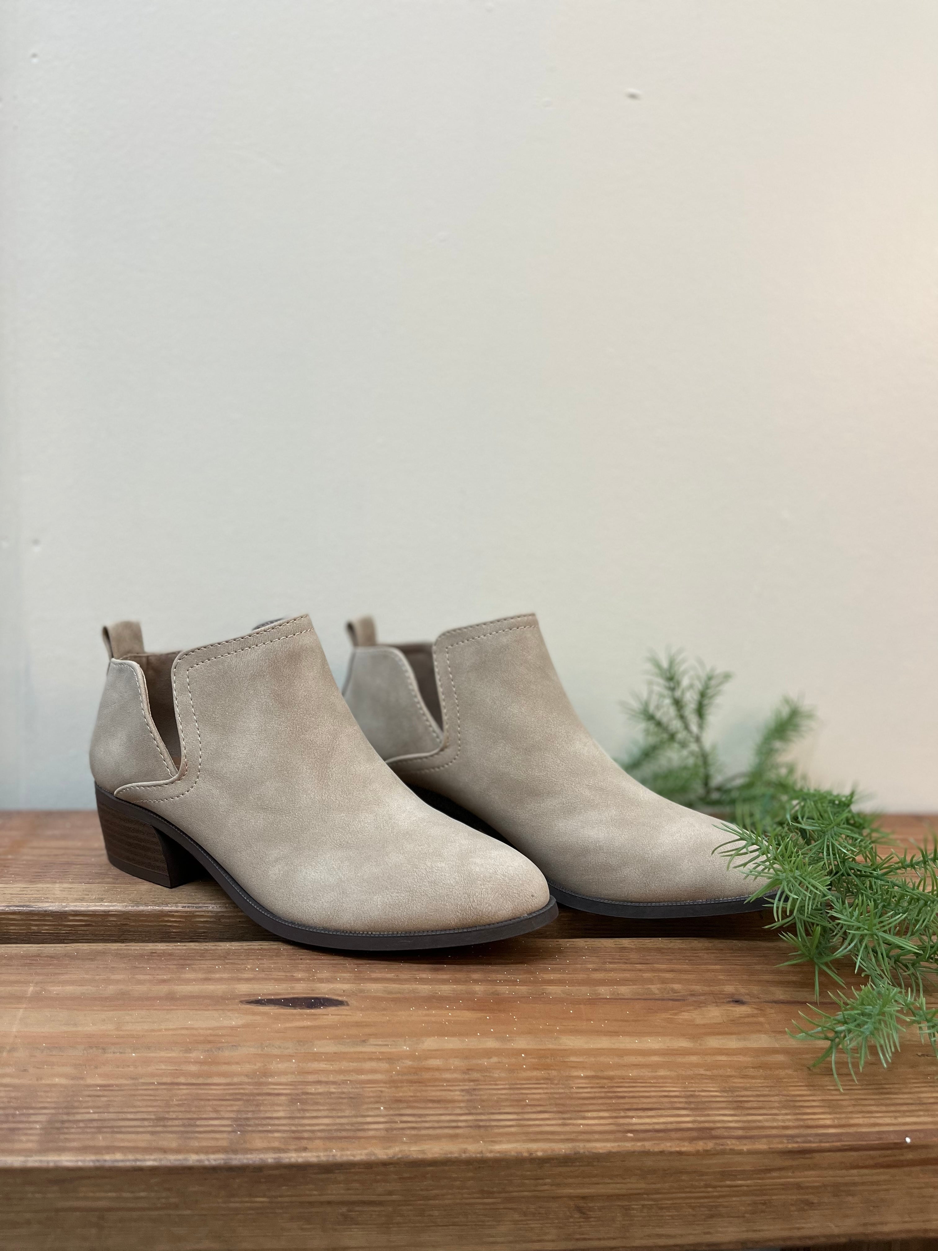 “Country Roads Take Me Home” Booties in Taupe