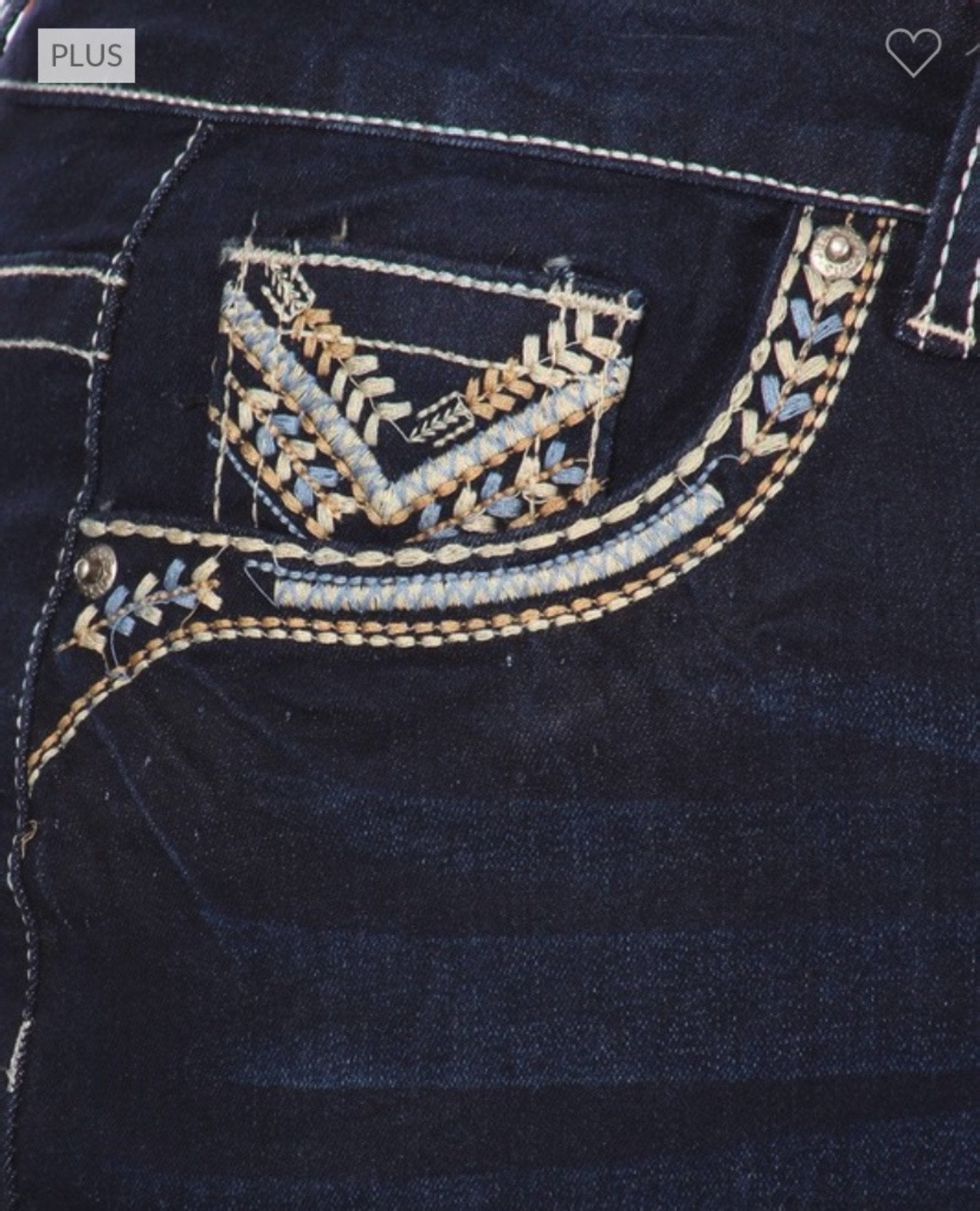 “Kaylee Faith” Plus Midi Denim Skirt