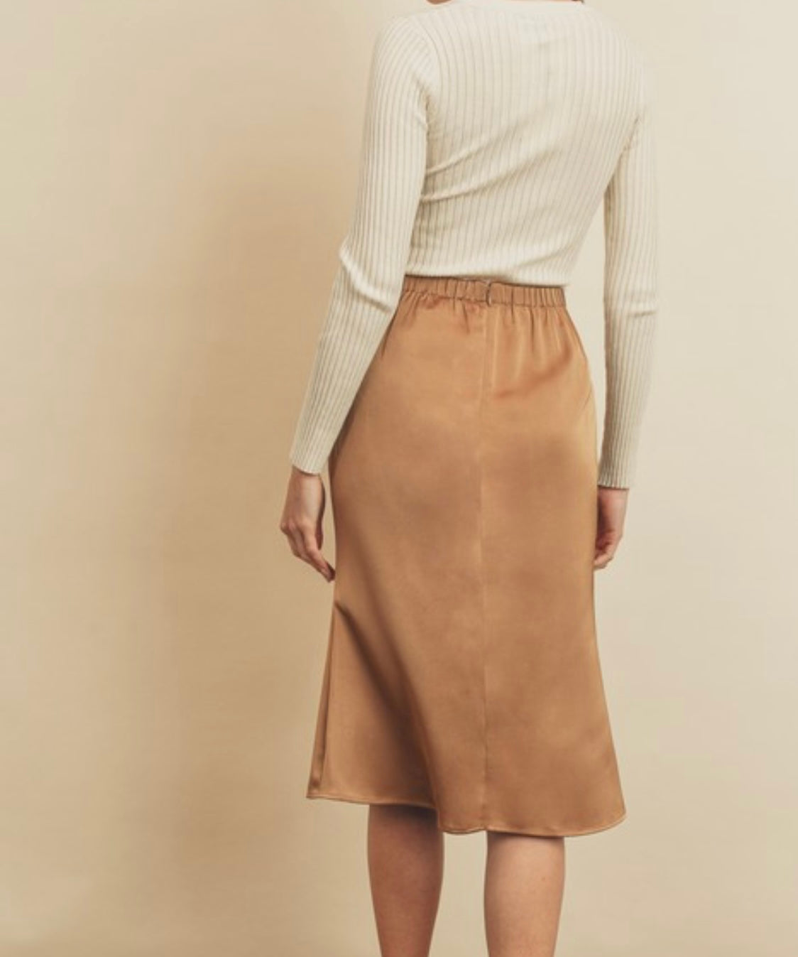 “Be Mine” Midi Skirt in Gold