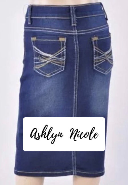 "Ashlynn Nicole" Girls Denim  Skirt